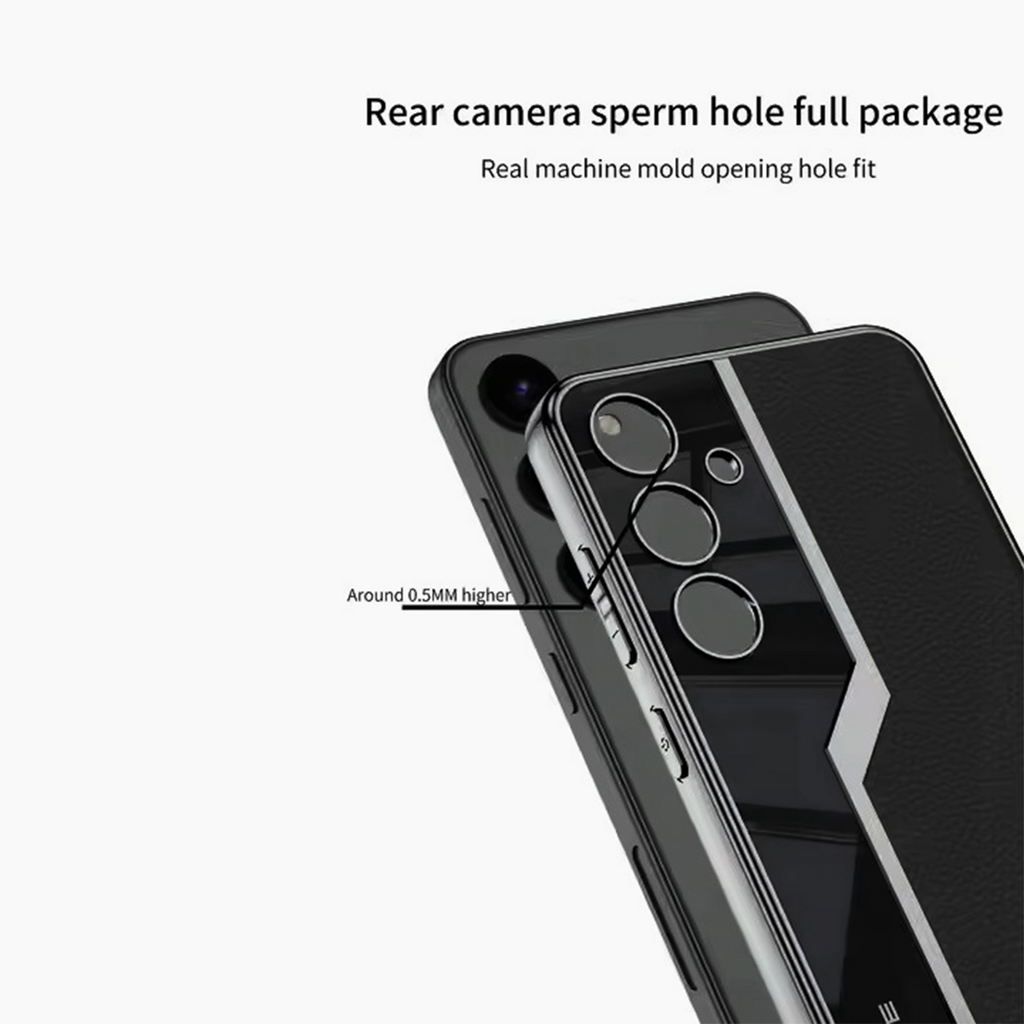 Soft Plating Leather Case-Black